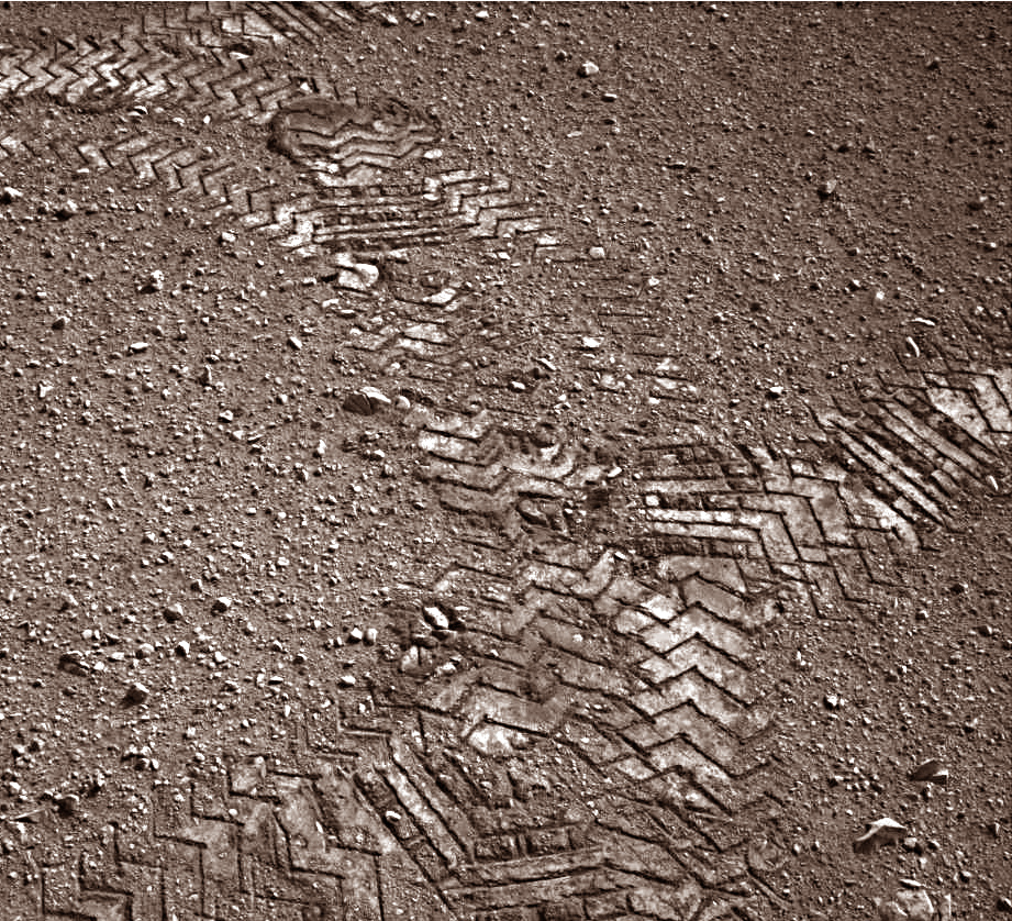Tire Tracks on Mars