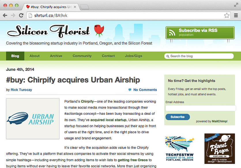 Chirpify Acquires Urban Airship Preview